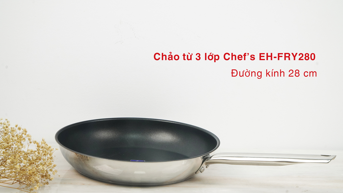 Chảo từ 3 lớp Chefs EH-FRY280 - Bếp Hải Dương 8