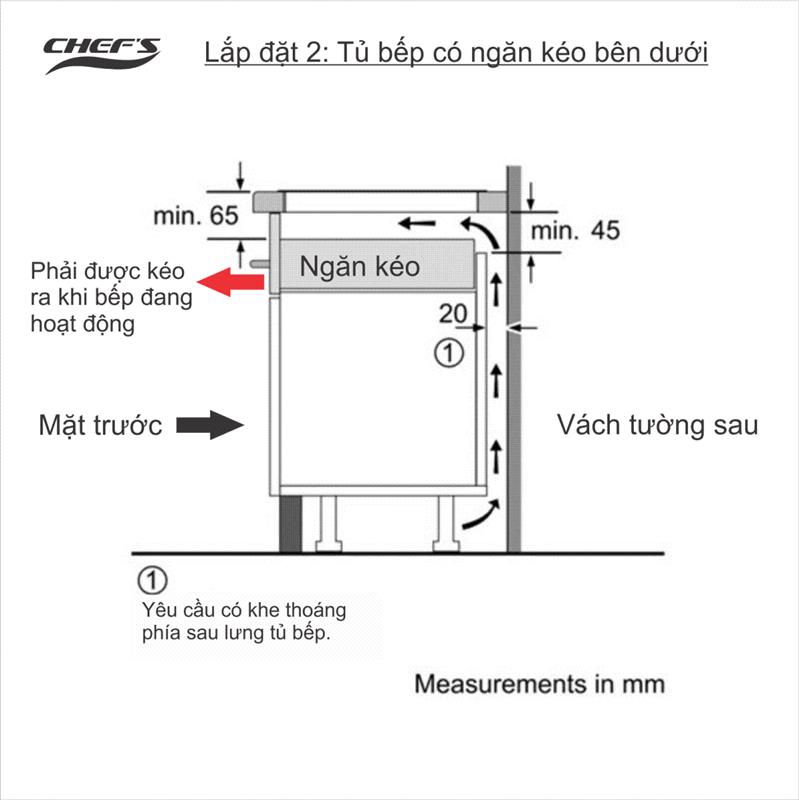 Bếp từ đôi Chefs EH-DIH888E - Bếp Hải Dương 12